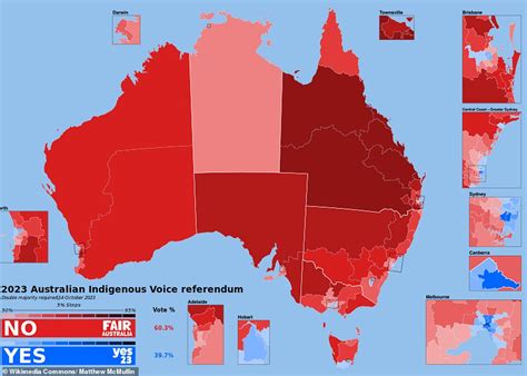 Voice referendum live results: votes count and map by state in .